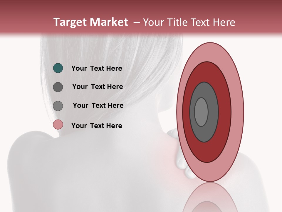 The Back Of A Woman With A Red Spot On Her Shoulder PowerPoint Template