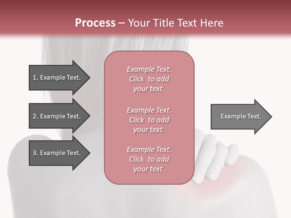 The Back Of A Woman With A Red Spot On Her Shoulder PowerPoint Template