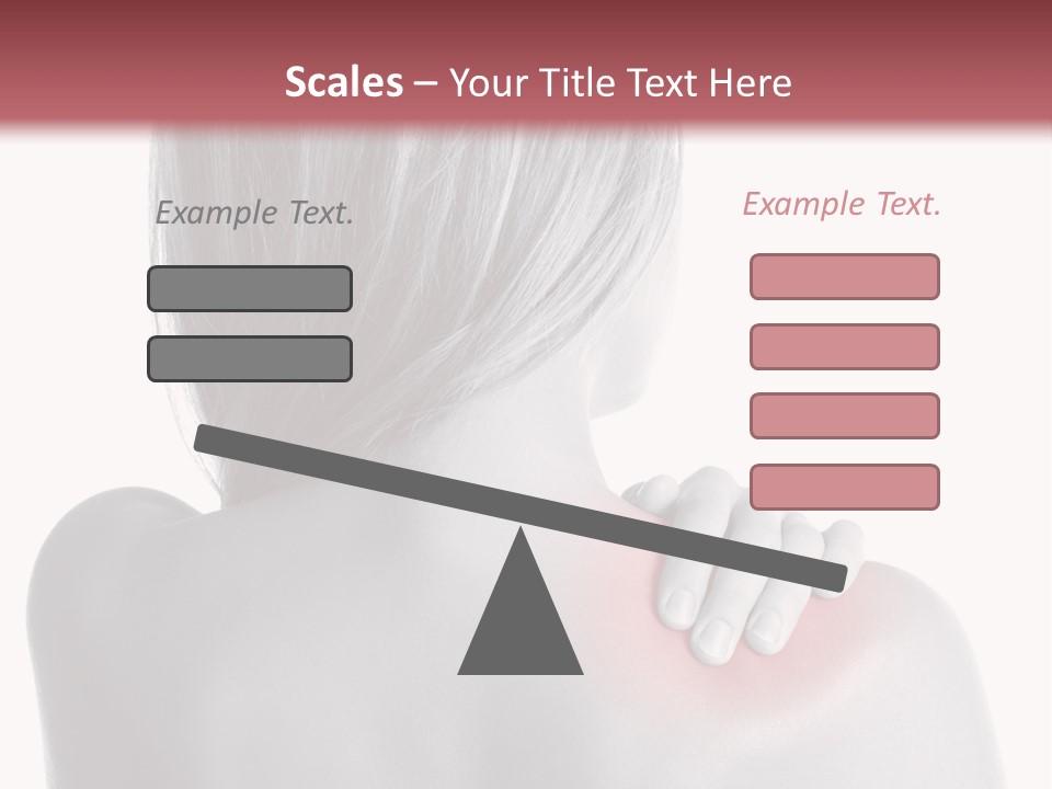 The Back Of A Woman With A Red Spot On Her Shoulder PowerPoint Template