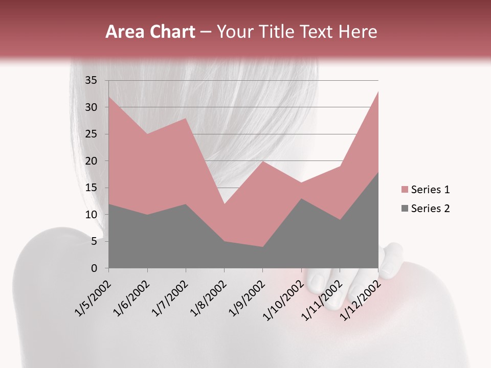 The Back Of A Woman With A Red Spot On Her Shoulder PowerPoint Template