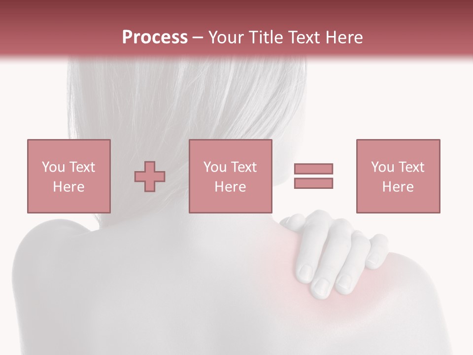 The Back Of A Woman With A Red Spot On Her Shoulder PowerPoint Template