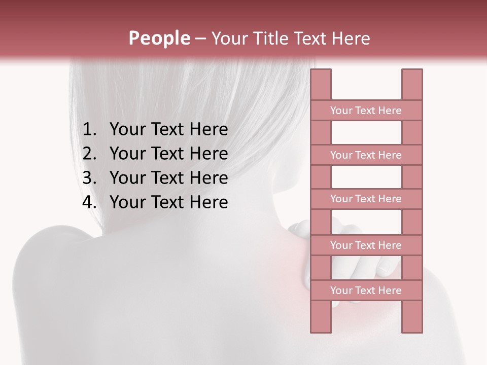 The Back Of A Woman With A Red Spot On Her Shoulder PowerPoint Template