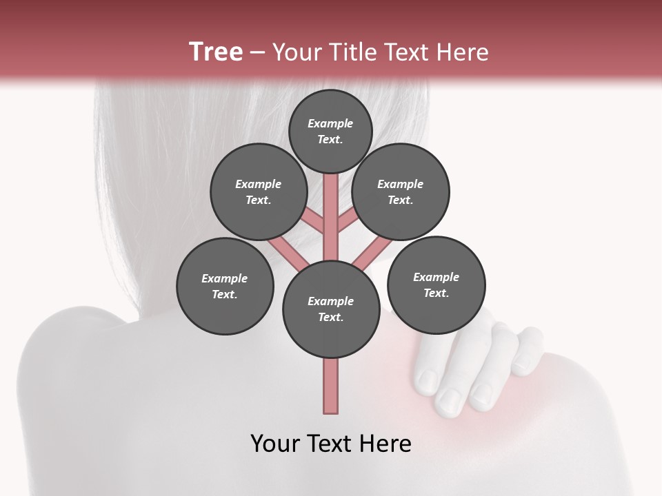 The Back Of A Woman With A Red Spot On Her Shoulder PowerPoint Template