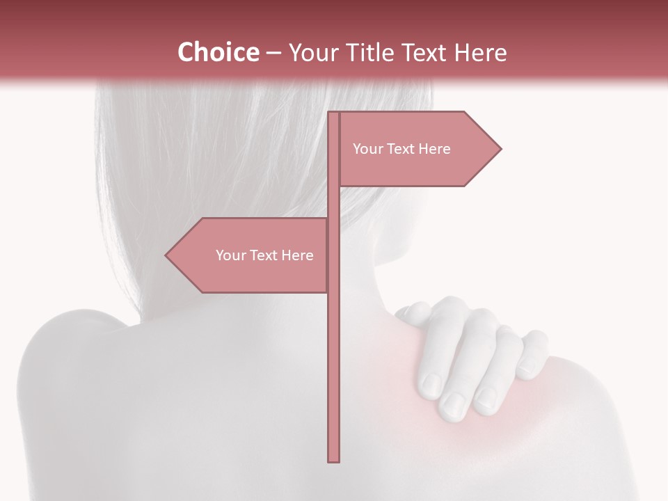 The Back Of A Woman With A Red Spot On Her Shoulder PowerPoint Template
