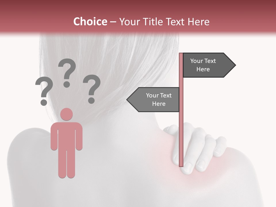 The Back Of A Woman With A Red Spot On Her Shoulder PowerPoint Template