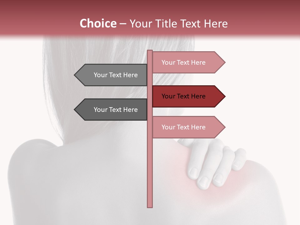 The Back Of A Woman With A Red Spot On Her Shoulder PowerPoint Template