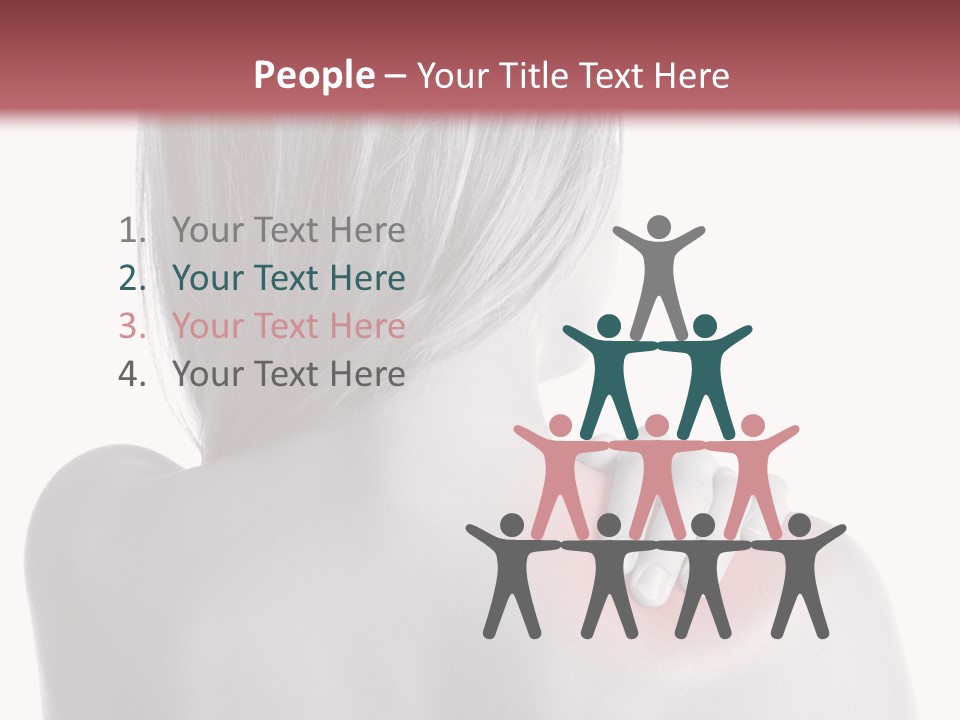 The Back Of A Woman With A Red Spot On Her Shoulder PowerPoint Template
