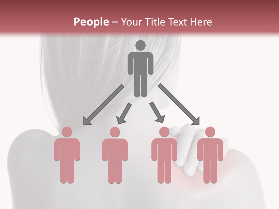 The Back Of A Woman With A Red Spot On Her Shoulder PowerPoint Template