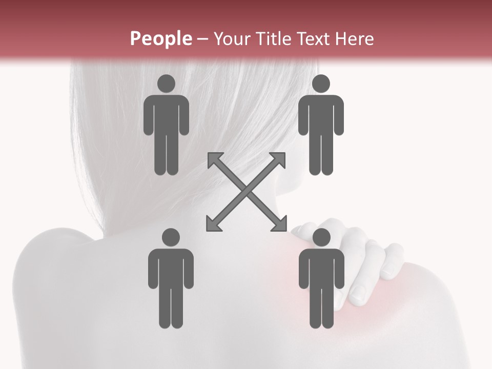 The Back Of A Woman With A Red Spot On Her Shoulder PowerPoint Template