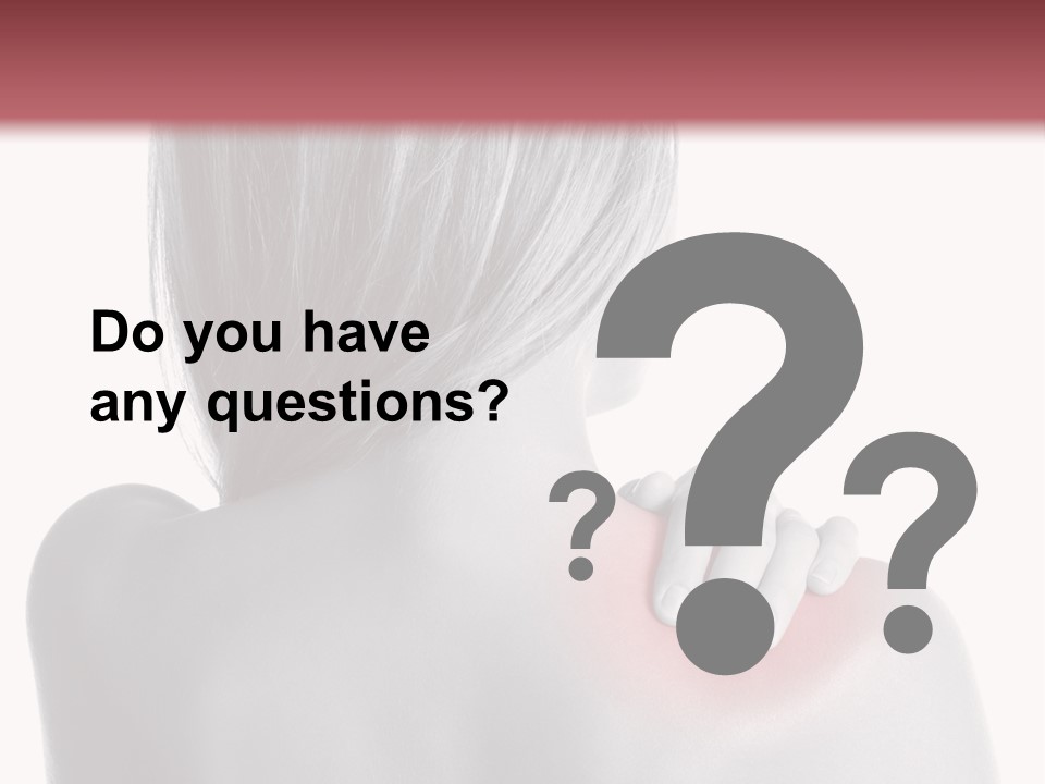 The Back Of A Woman With A Red Spot On Her Shoulder PowerPoint Template