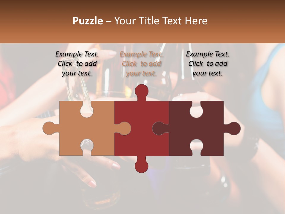 A Group Of People Holding Up Beer Bottles PowerPoint Template