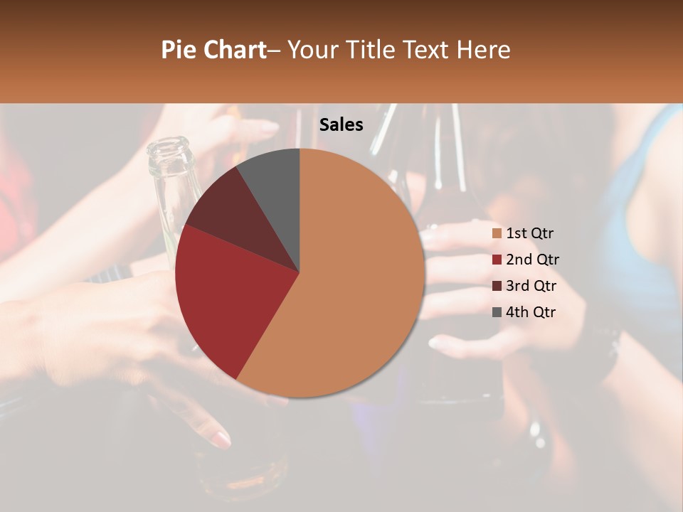 A Group Of People Holding Up Beer Bottles PowerPoint Template