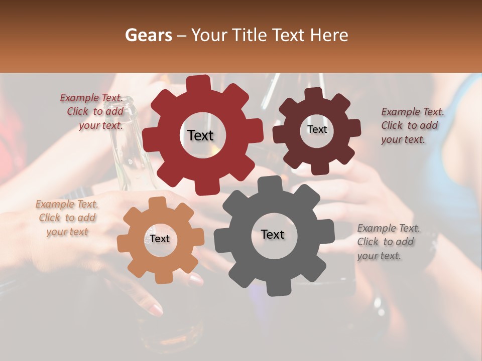 A Group Of People Holding Up Beer Bottles PowerPoint Template