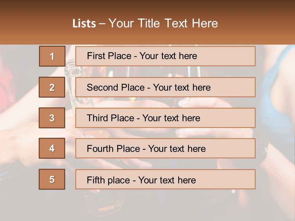A Group Of People Holding Up Beer Bottles PowerPoint Template