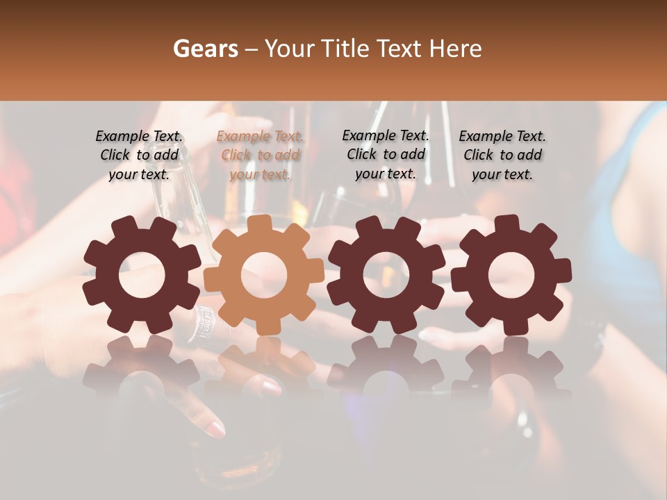 A Group Of People Holding Up Beer Bottles PowerPoint Template