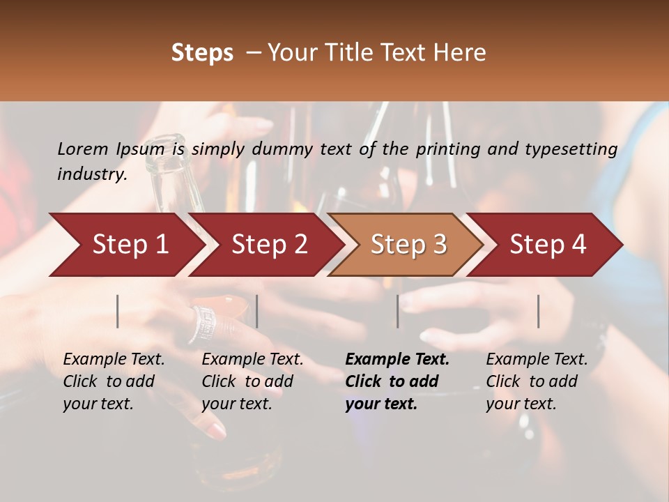 A Group Of People Holding Up Beer Bottles PowerPoint Template