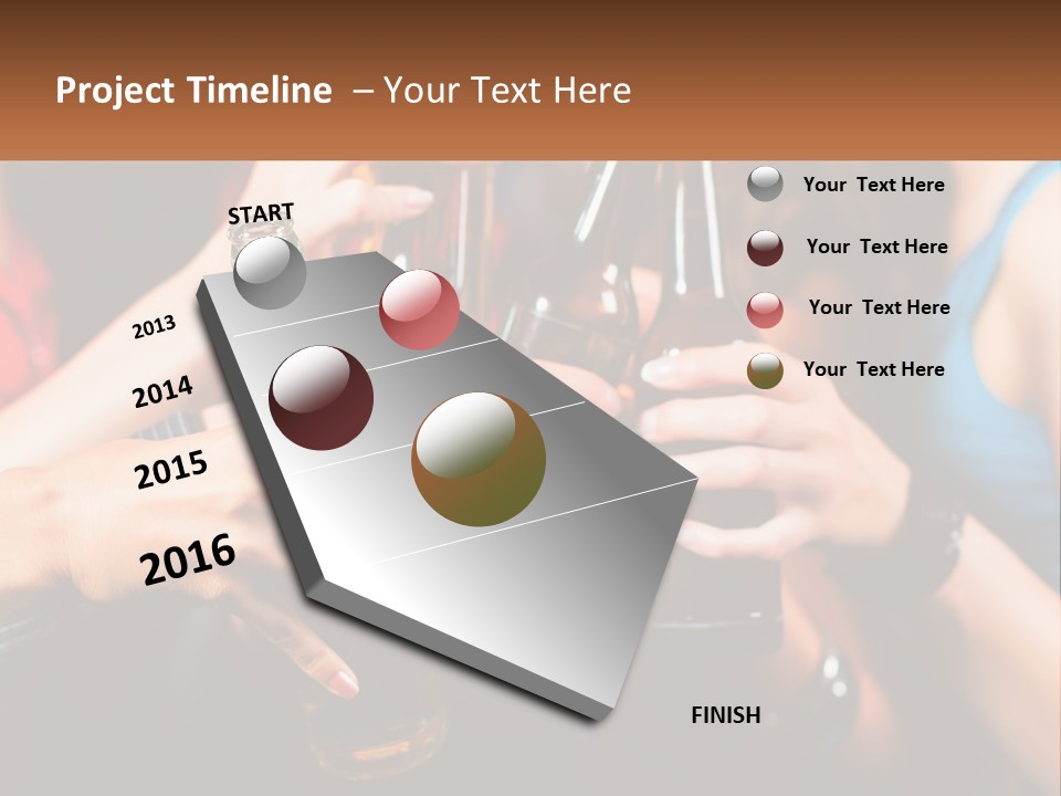 A Group Of People Holding Up Beer Bottles PowerPoint Template