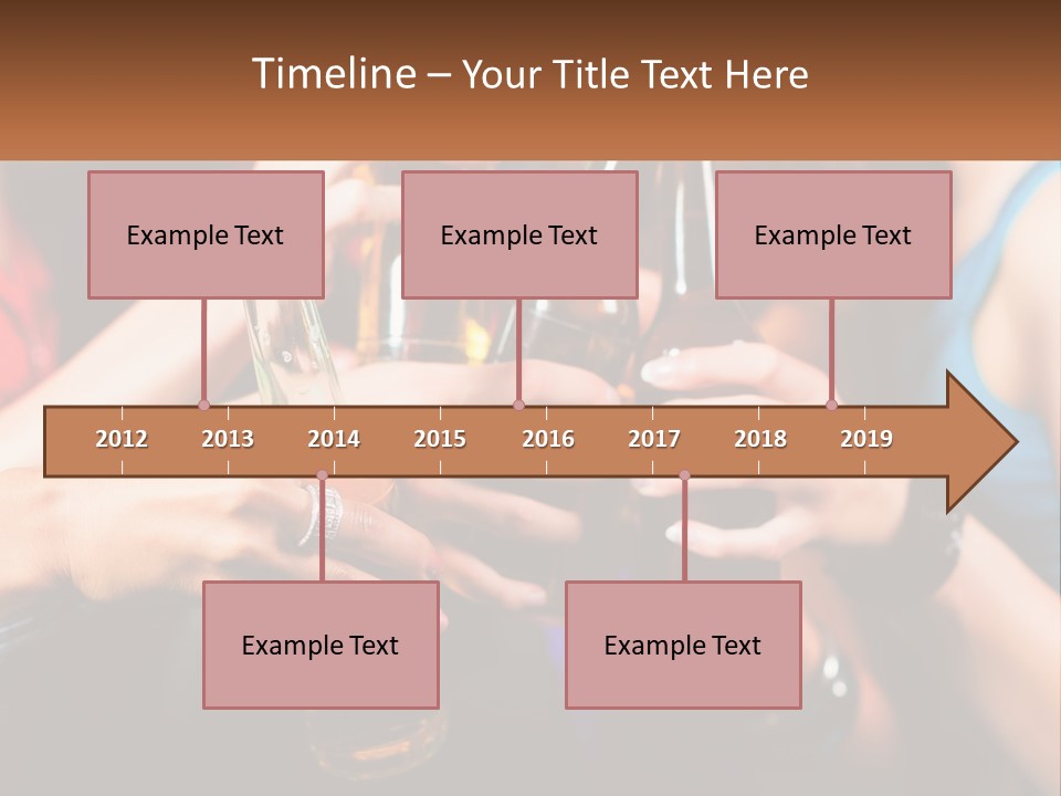 A Group Of People Holding Up Beer Bottles PowerPoint Template