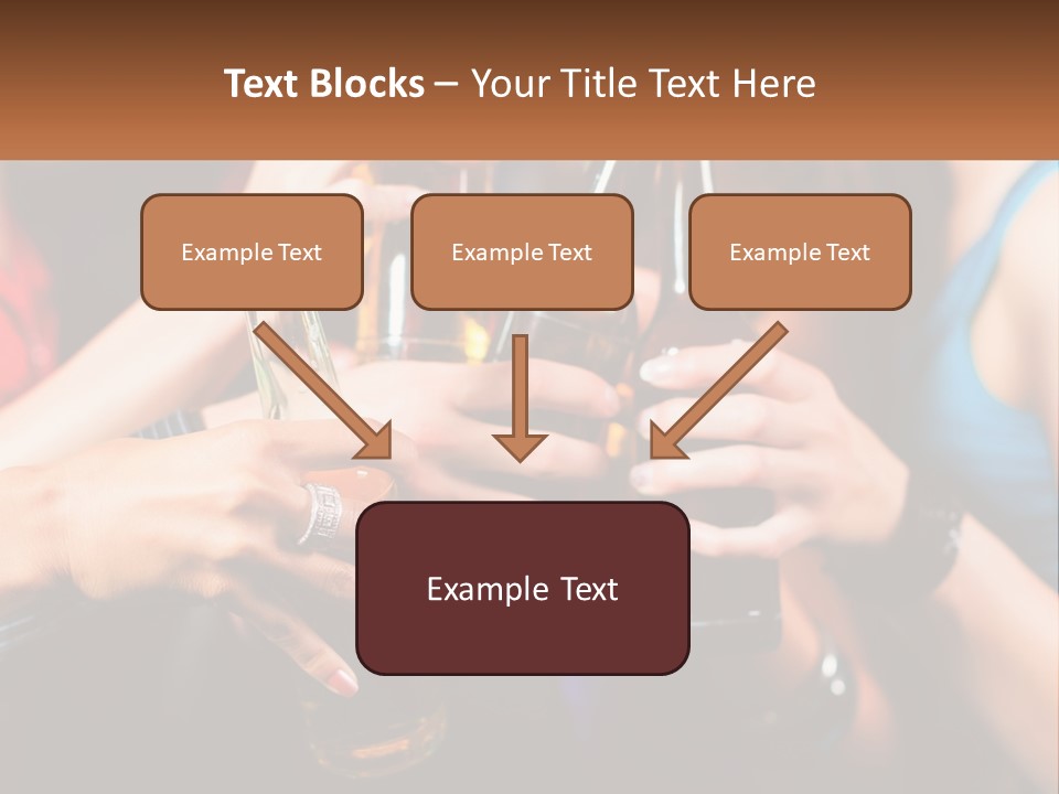 A Group Of People Holding Up Beer Bottles PowerPoint Template