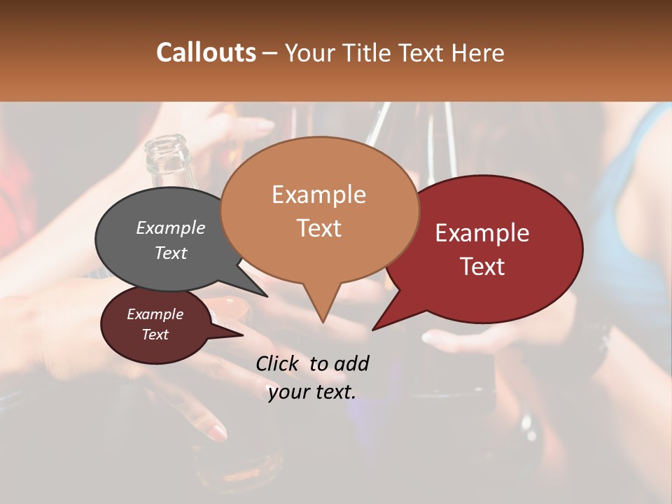 A Group Of People Holding Up Beer Bottles PowerPoint Template