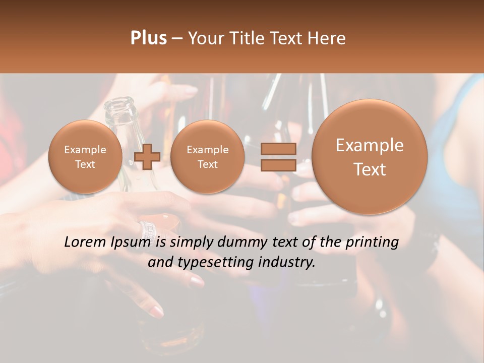 A Group Of People Holding Up Beer Bottles PowerPoint Template