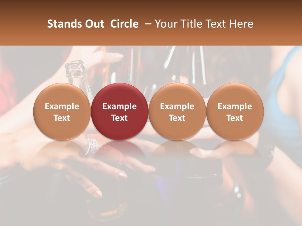 A Group Of People Holding Up Beer Bottles PowerPoint Template