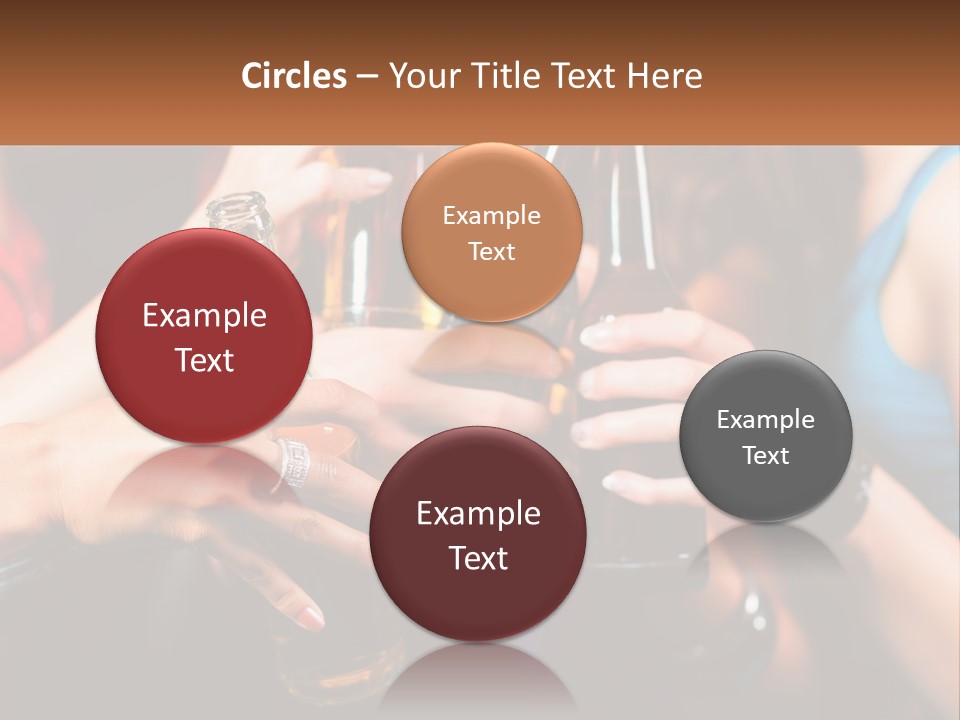 A Group Of People Holding Up Beer Bottles PowerPoint Template