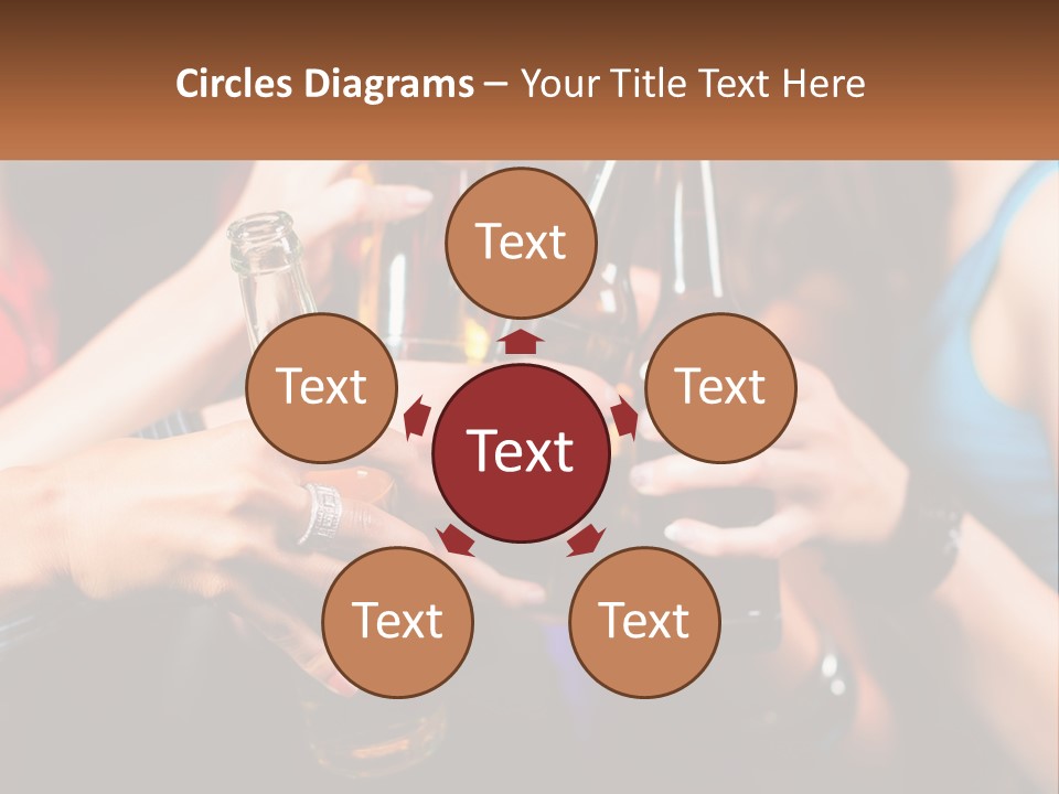 A Group Of People Holding Up Beer Bottles PowerPoint Template