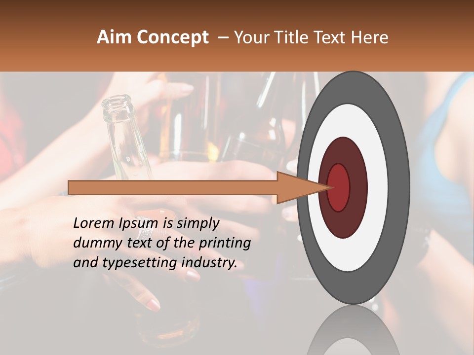 A Group Of People Holding Up Beer Bottles PowerPoint Template