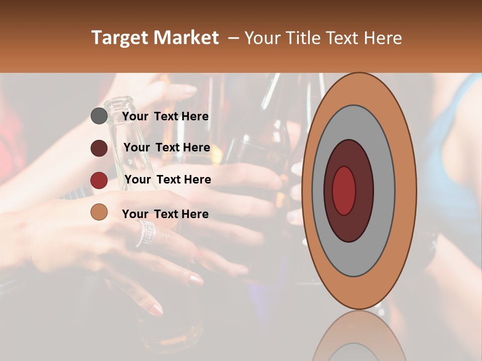 A Group Of People Holding Up Beer Bottles PowerPoint Template