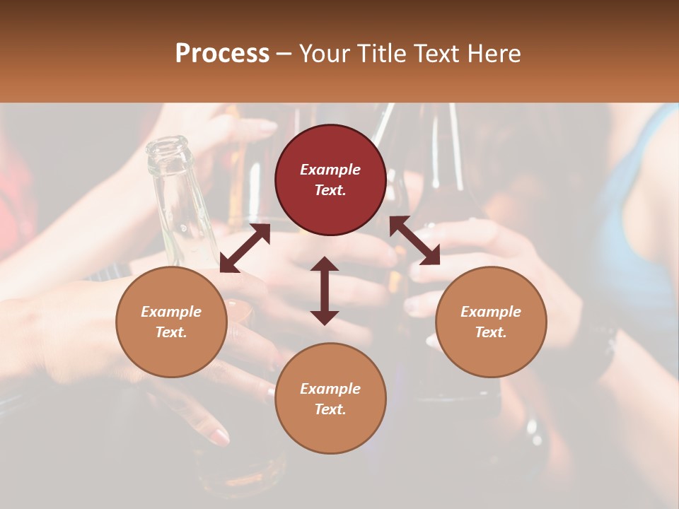 A Group Of People Holding Up Beer Bottles PowerPoint Template