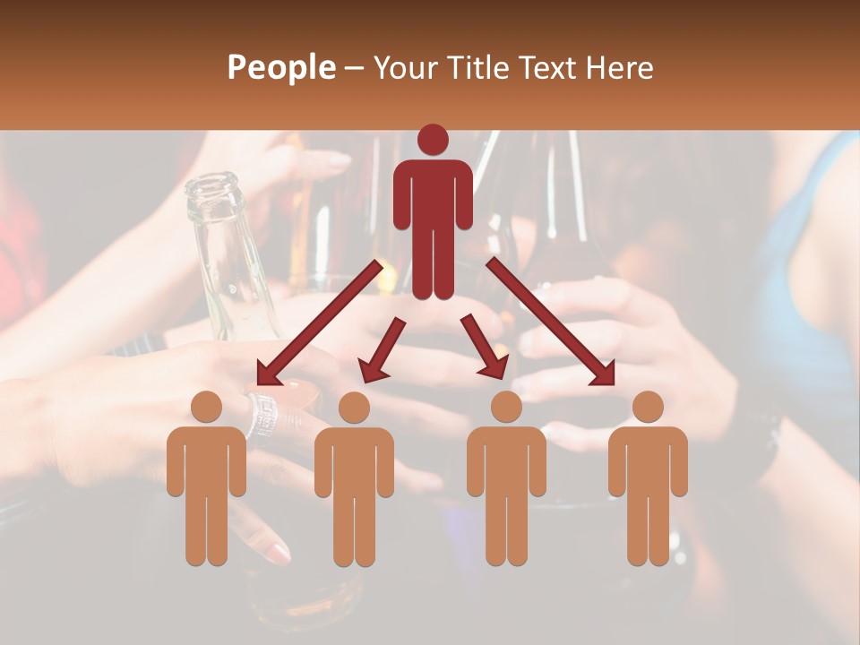 A Group Of People Holding Up Beer Bottles PowerPoint Template