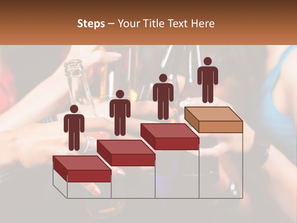 A Group Of People Holding Up Beer Bottles PowerPoint Template