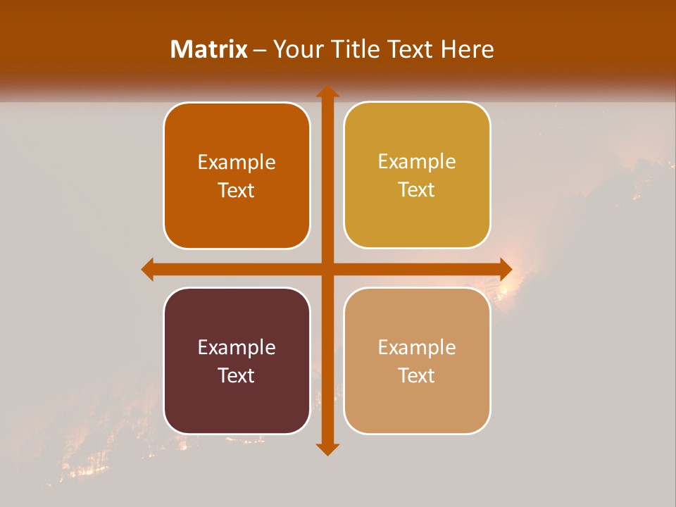 A Fire Burning In The Night With A Sky Background PowerPoint Template