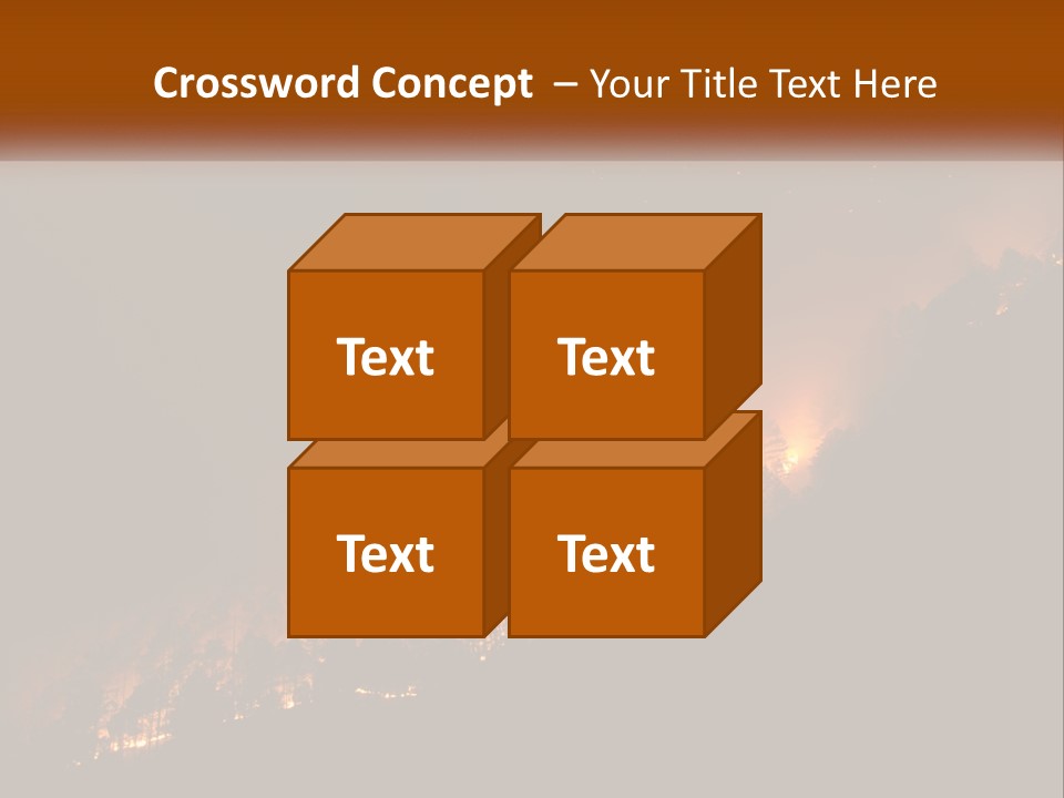 A Fire Burning In The Night With A Sky Background PowerPoint Template