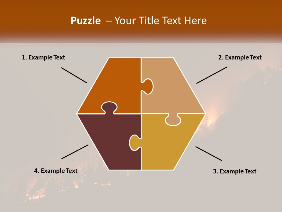 A Fire Burning In The Night With A Sky Background PowerPoint Template