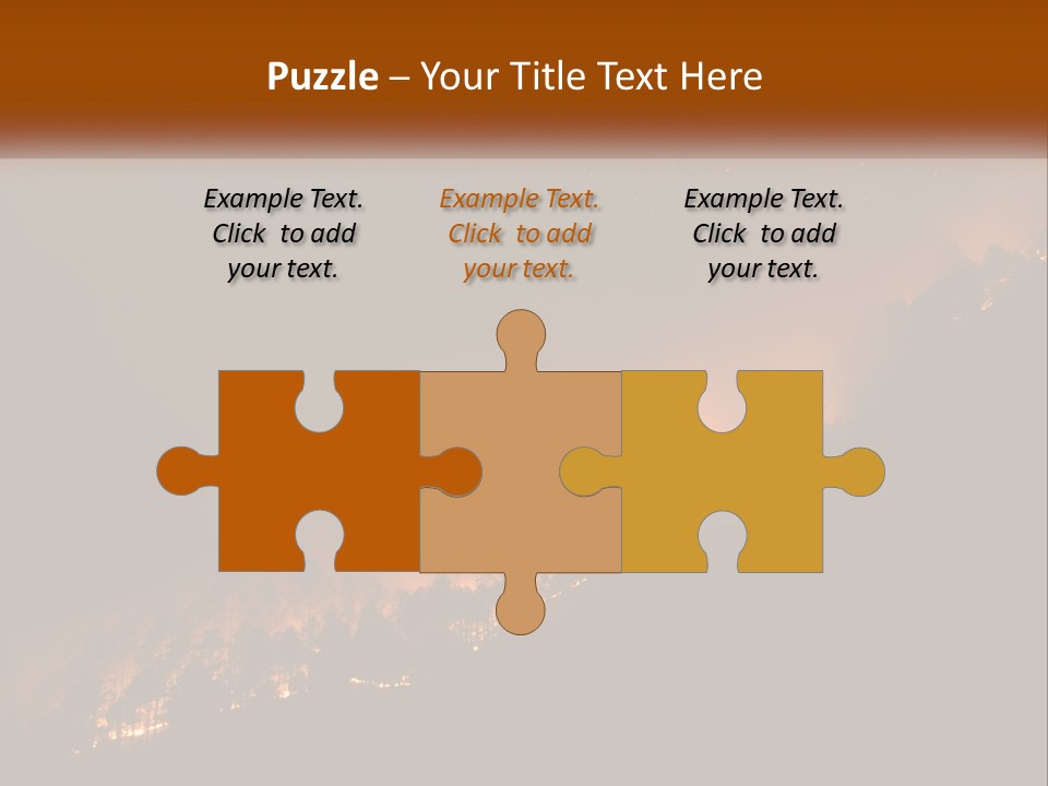 A Fire Burning In The Night With A Sky Background PowerPoint Template