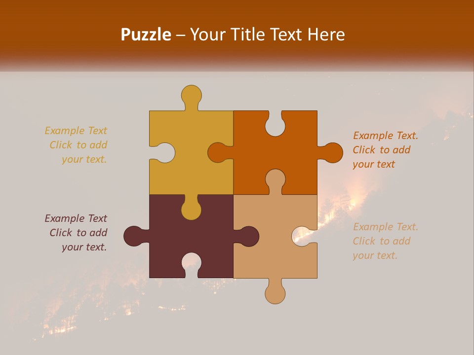 A Fire Burning In The Night With A Sky Background PowerPoint Template