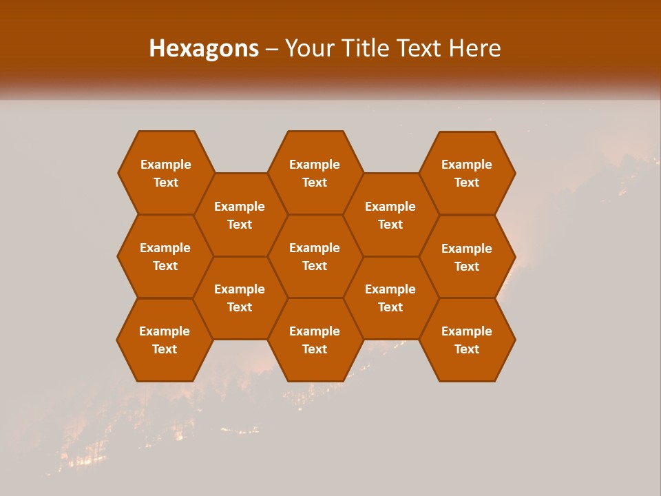 A Fire Burning In The Night With A Sky Background PowerPoint Template