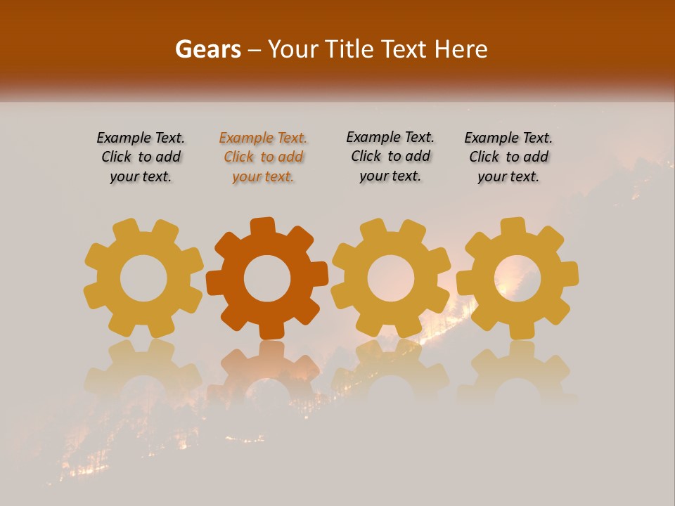 A Fire Burning In The Night With A Sky Background PowerPoint Template