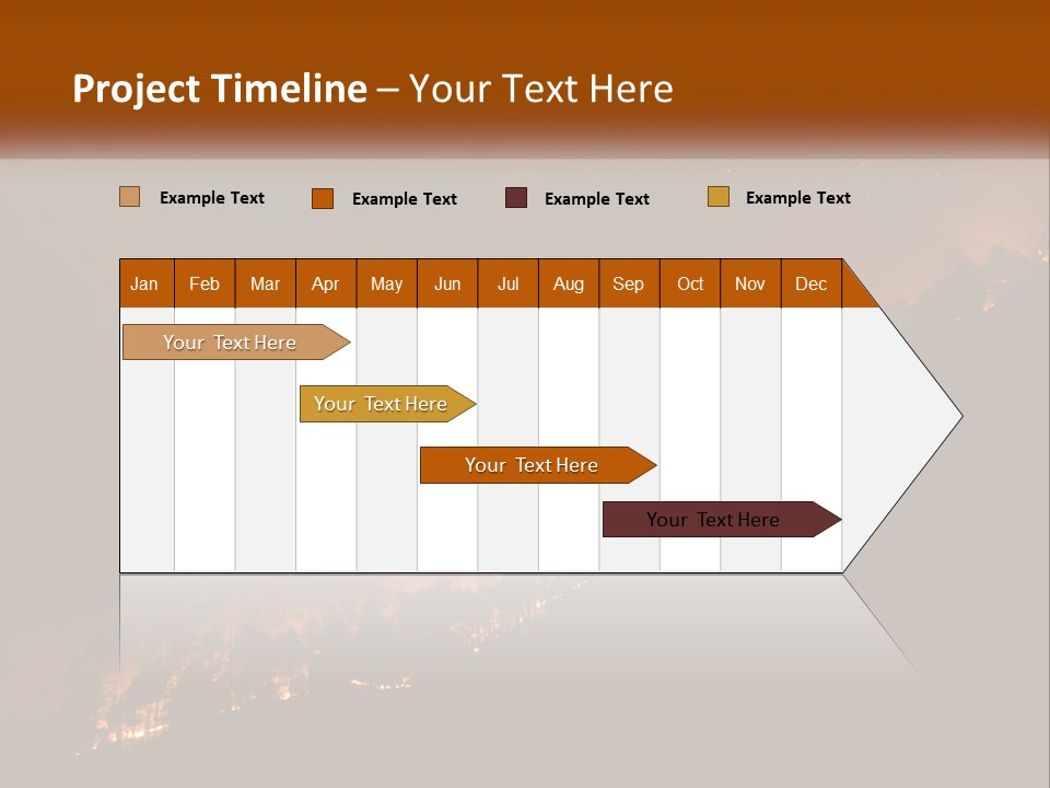 A Fire Burning In The Night With A Sky Background PowerPoint Template