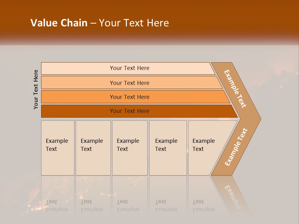 A Fire Burning In The Night With A Sky Background PowerPoint Template