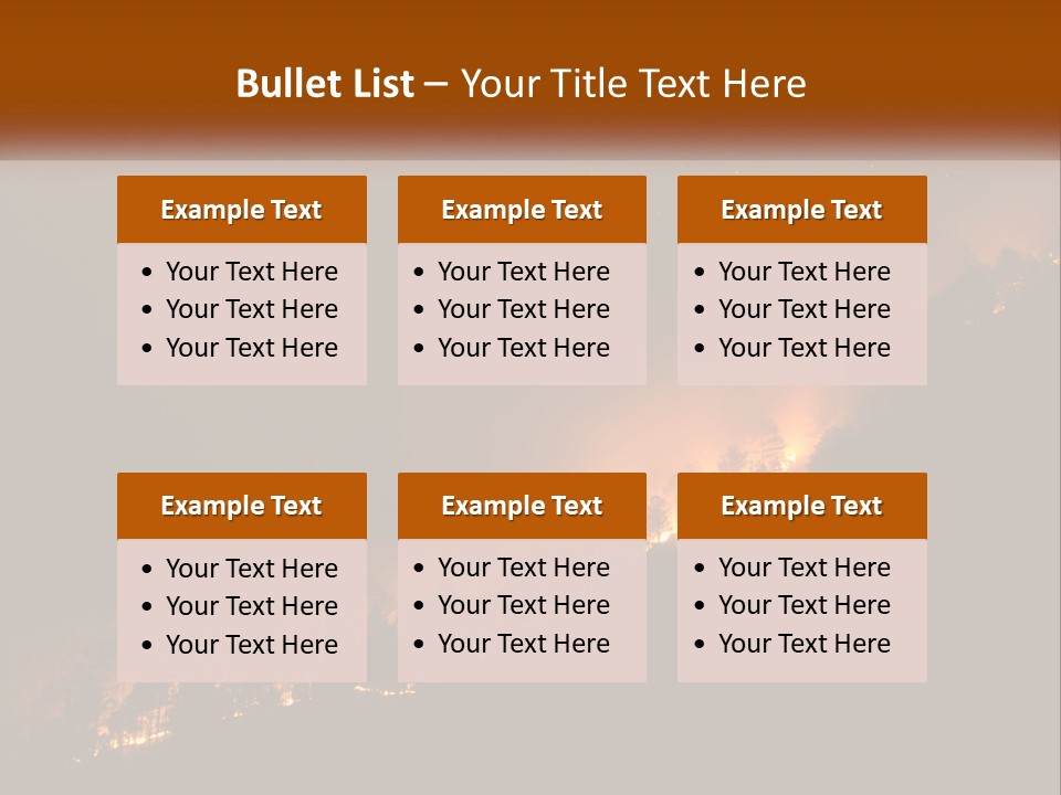 A Fire Burning In The Night With A Sky Background PowerPoint Template