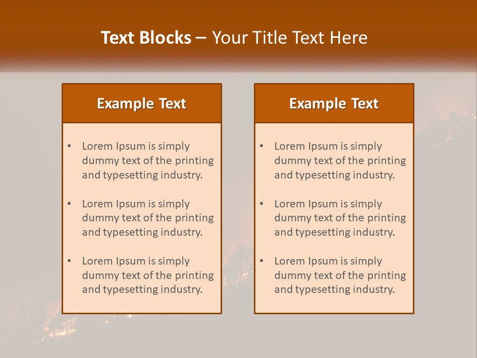 A Fire Burning In The Night With A Sky Background PowerPoint Template