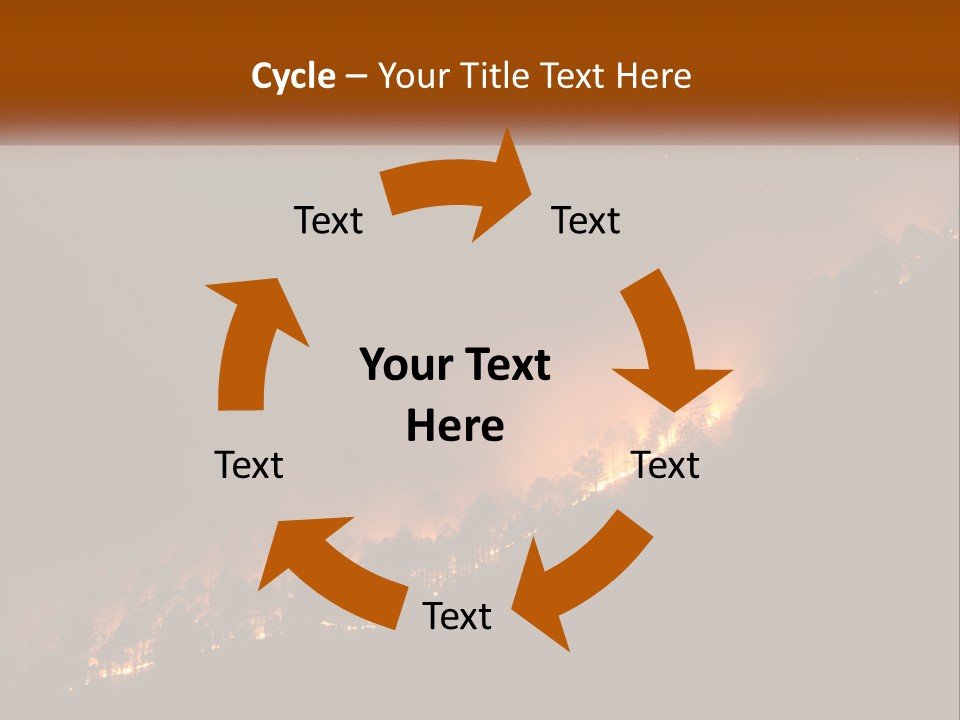 A Fire Burning In The Night With A Sky Background PowerPoint Template