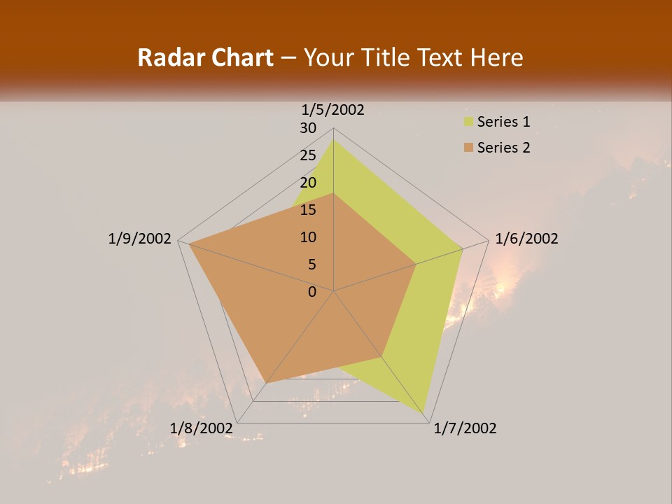 A Fire Burning In The Night With A Sky Background PowerPoint Template