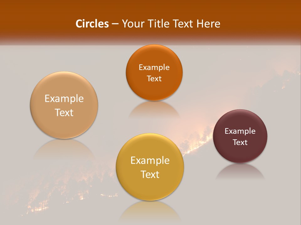 A Fire Burning In The Night With A Sky Background PowerPoint Template