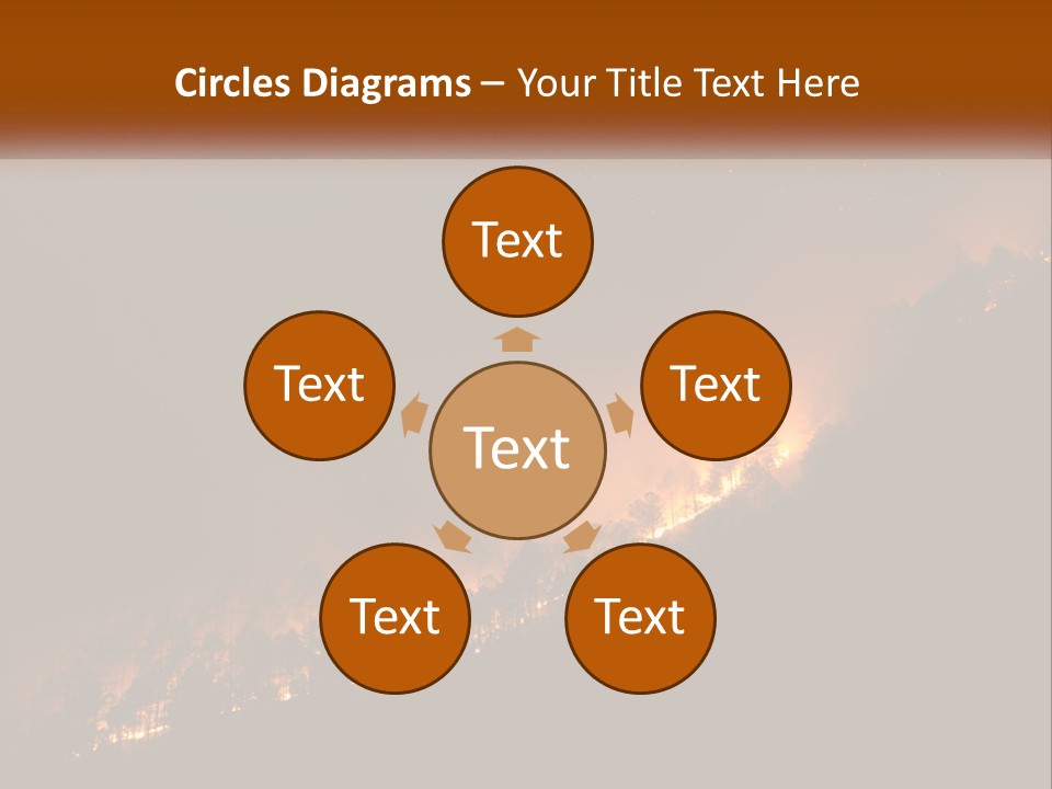 A Fire Burning In The Night With A Sky Background PowerPoint Template