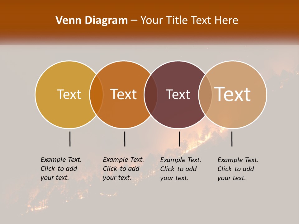 A Fire Burning In The Night With A Sky Background PowerPoint Template