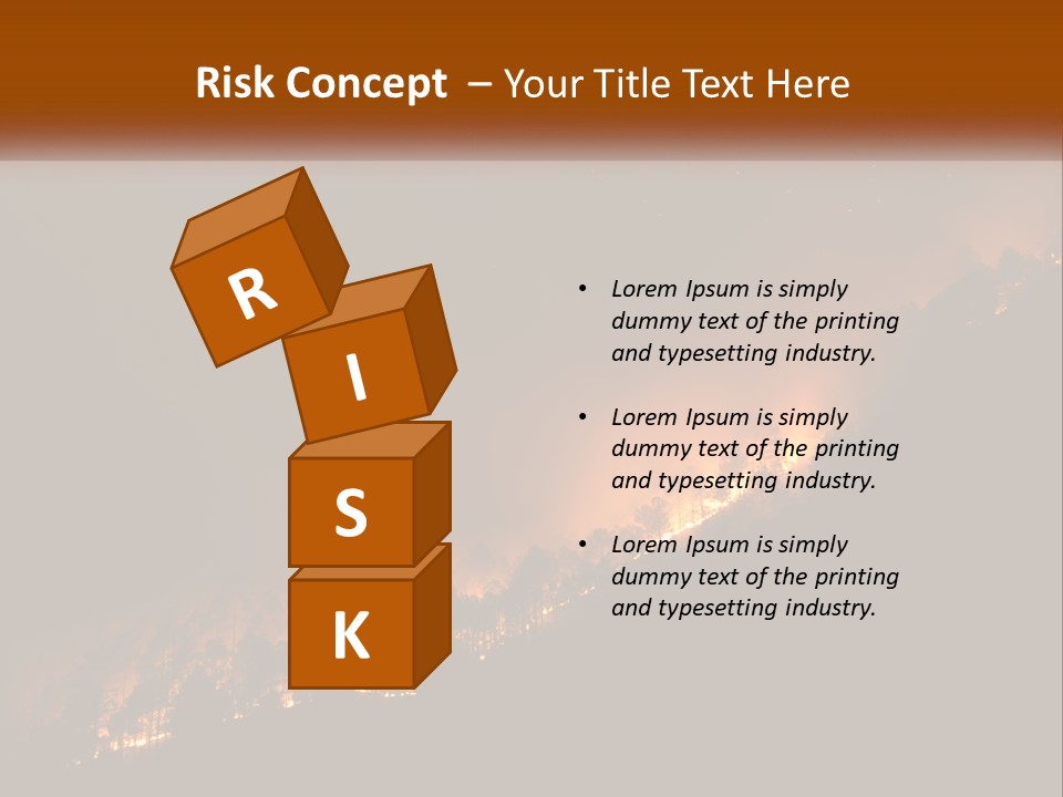 A Fire Burning In The Night With A Sky Background PowerPoint Template